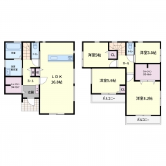 館山市下真倉の物件詳細｜館山バイパス近くの新築住宅です。
商業施設近くて便利です。【房総不動産ネットワーク】【間取り図9】