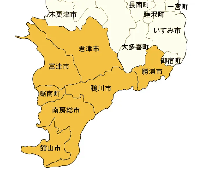 南房総地域の地図
